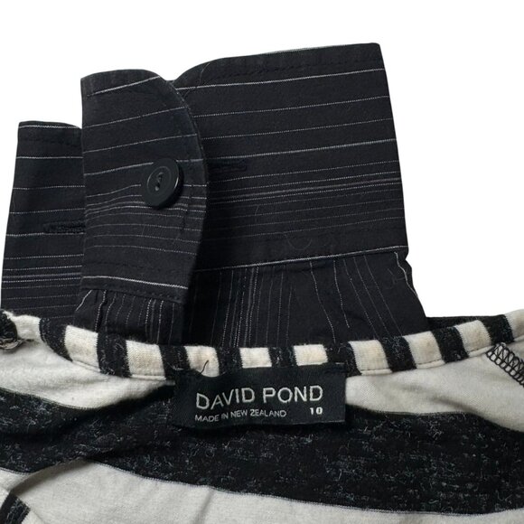 DAVID POND New Zealand Designer Edgy Longe Sleeve Top Fits US Small S - Picture 8 of 9